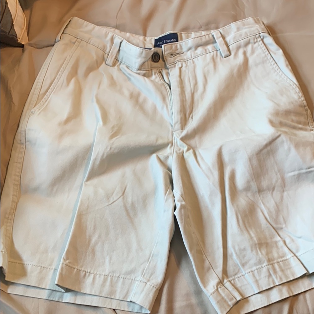 Reed Edward  summer wash Cream/ beige Flat Front men’s size 30 Shorts